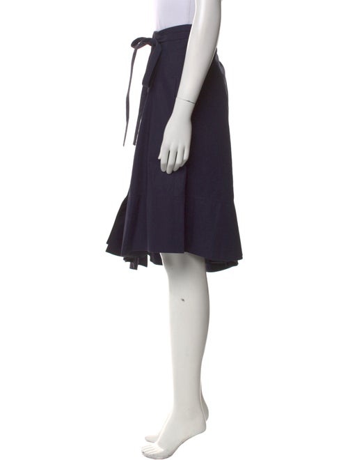 Celine Ruffle Embellishment Knee-Length Skirt