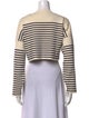 Celine Striped Bateau Neckline Sweater