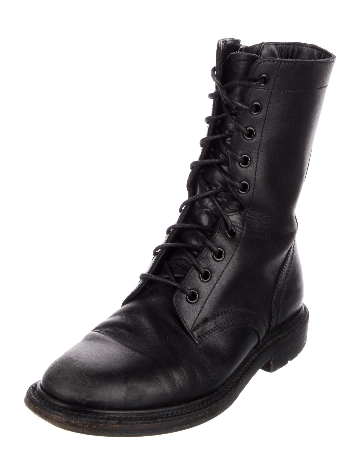 Celine Leather Combat Boots