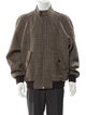 Celine Wool Plaid Print Bomber Jacket