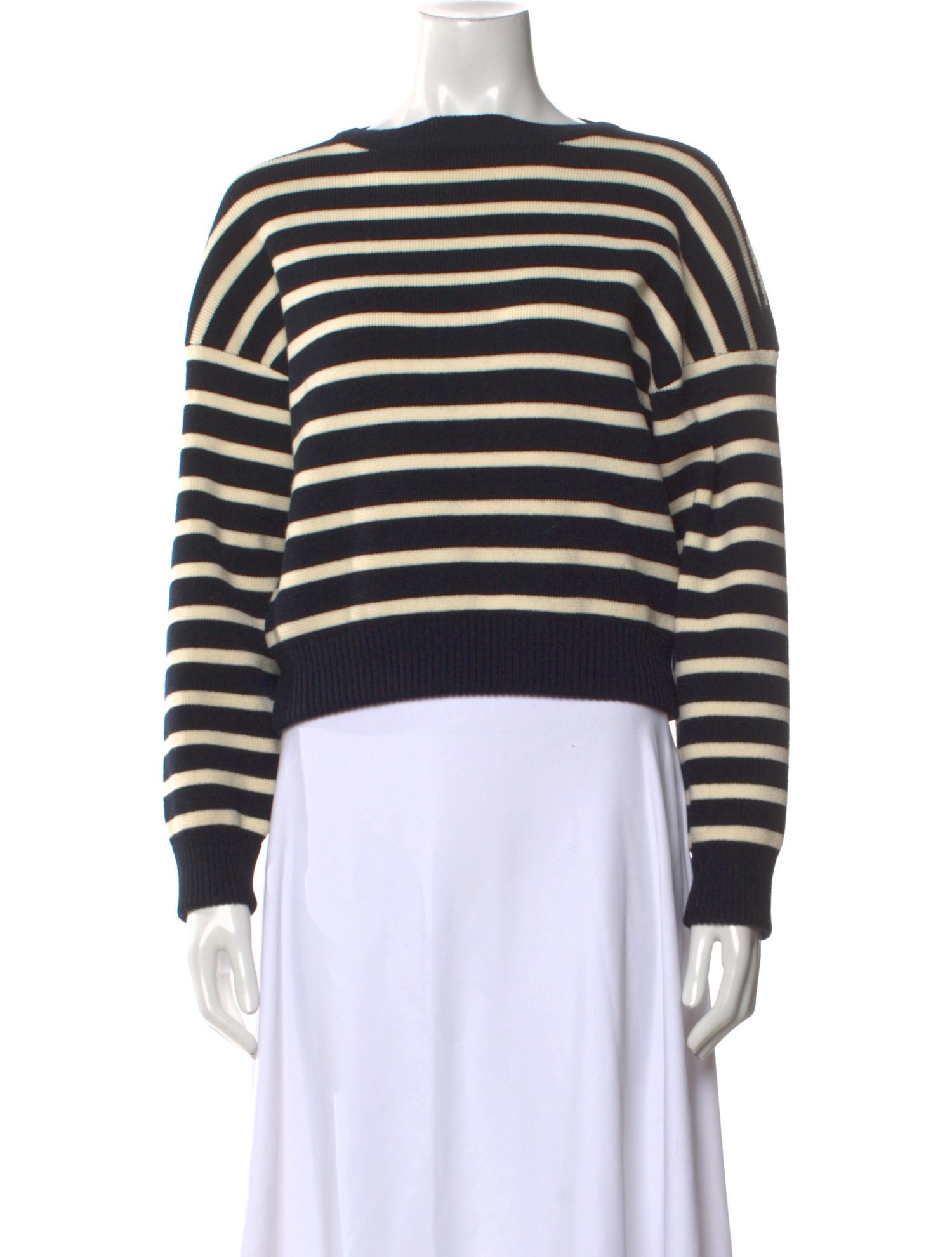 Celine Striped Pullover Wool Sweater