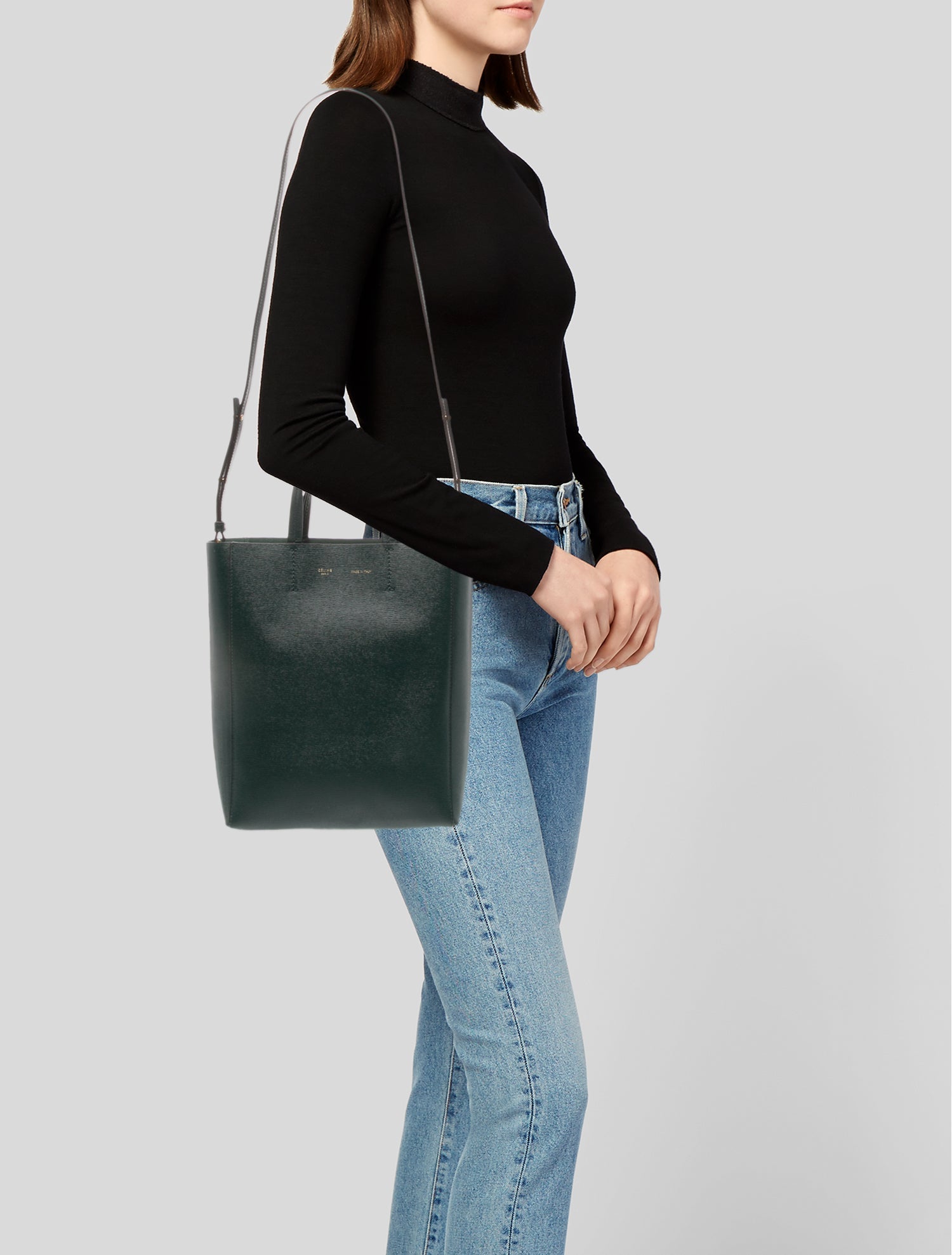 Celine Leather Vertical Cabas Small