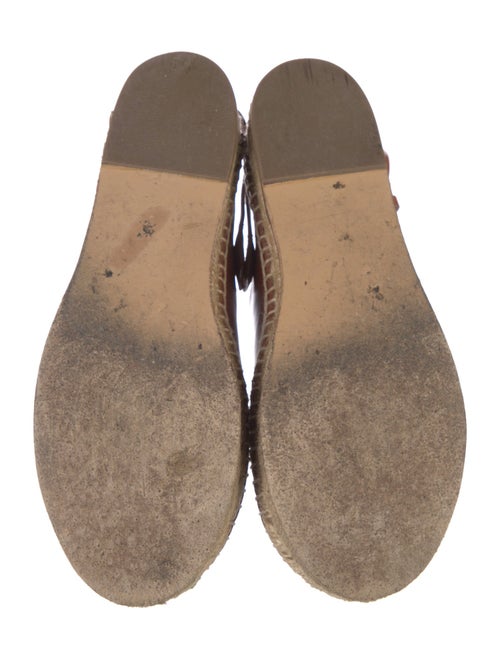 Celine Leather Whipstitch Trim Slingback Flats