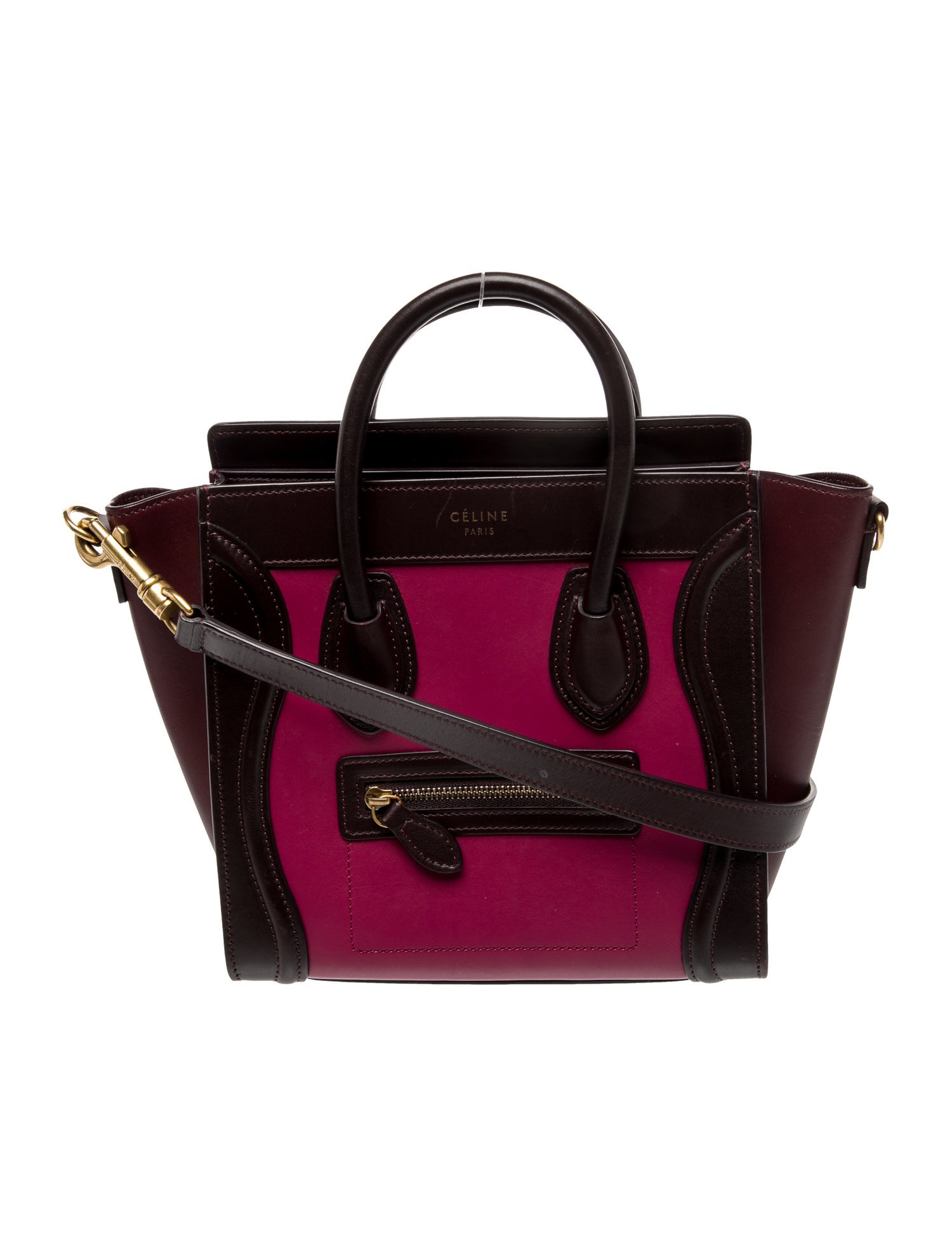 Celine Leather Luggage Nano