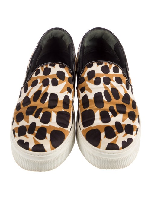 Celine Satin Animal Print Loafer Sneakers