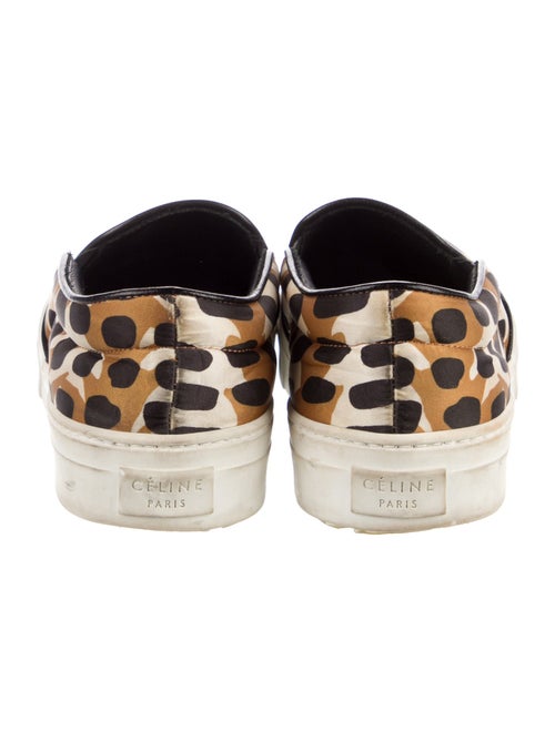 Celine Satin Animal Print Loafer Sneakers