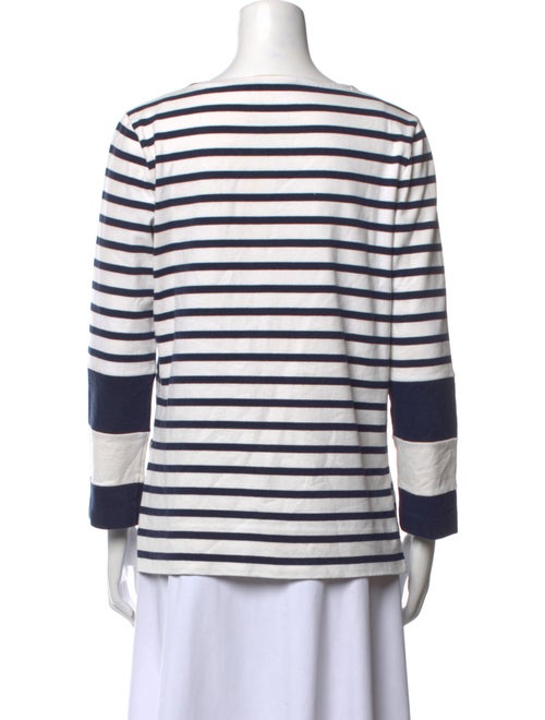 Celine Striped Bateau Neckline Sweatshirt