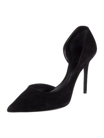 Celine Suede D'Orsay Pumps