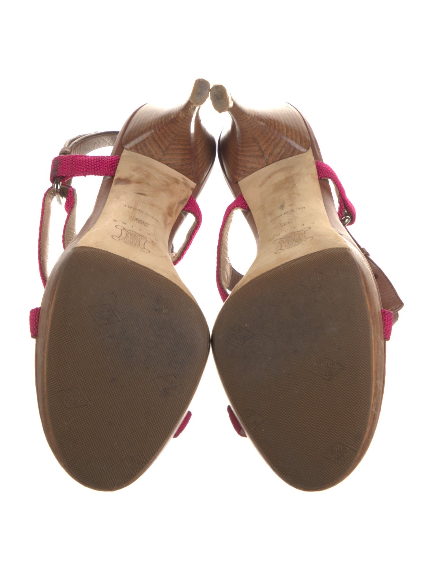 Celine Leather Slingback Sandals