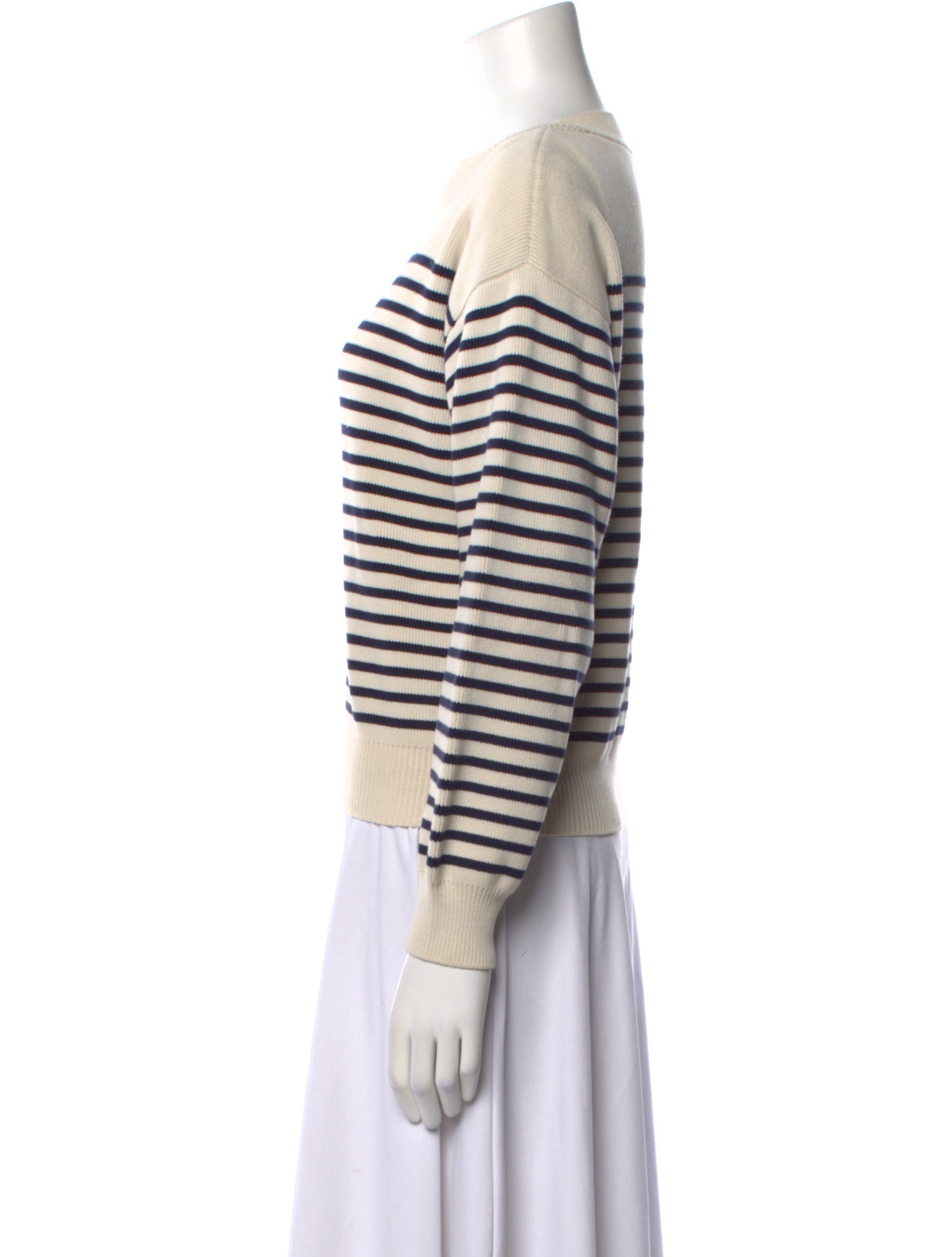 Celine Striped Bateau Neckline Sweater