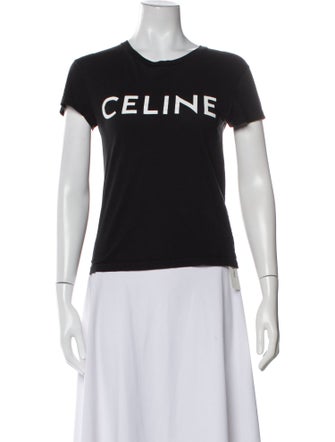 Celine Graphic Print Crew Neck T-Shirt