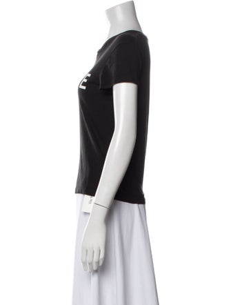 Celine Graphic Print Crew Neck T-Shirt