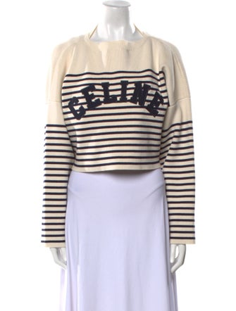 Celine Striped Bateau Neckline Sweater