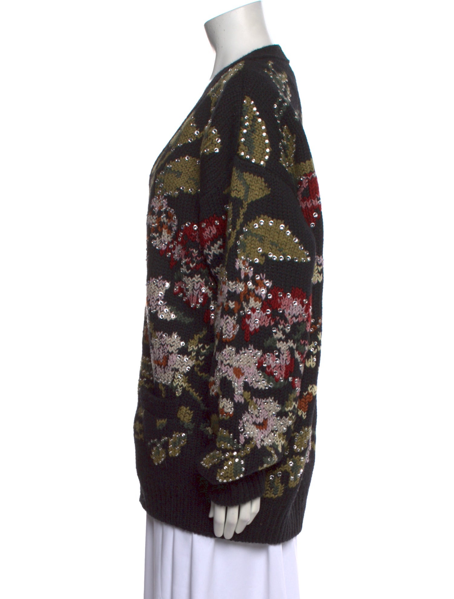 Celine Wool Floral Print Sweater w/ Tags