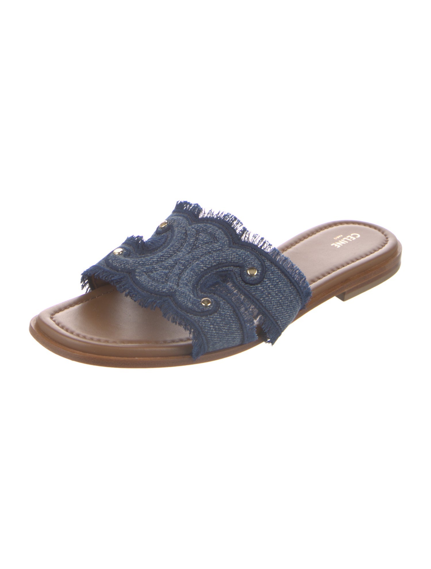 Celine Denim Slides