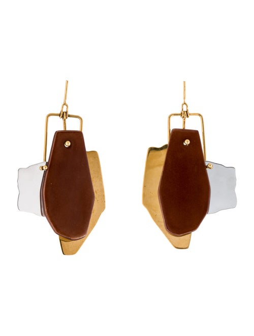 Celine Enamel Multi-Shape Drop Earrings