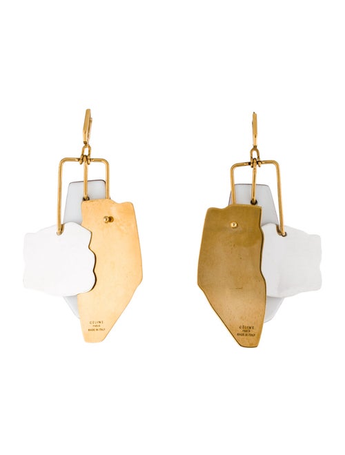Celine Enamel Multi-Shape Drop Earrings