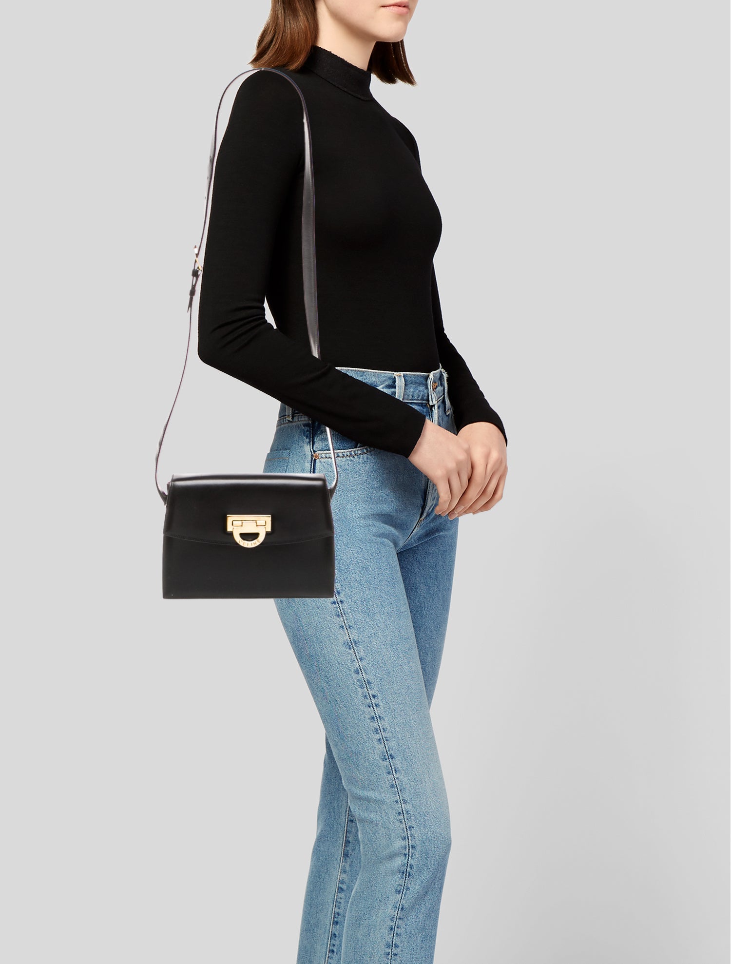 Celine Leather Shoulder Bag Vintage