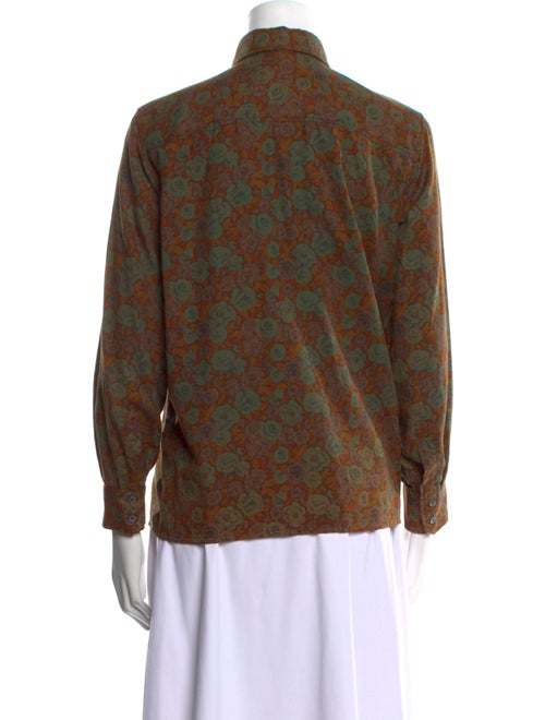 Celine Floral Printed Button-Up Top