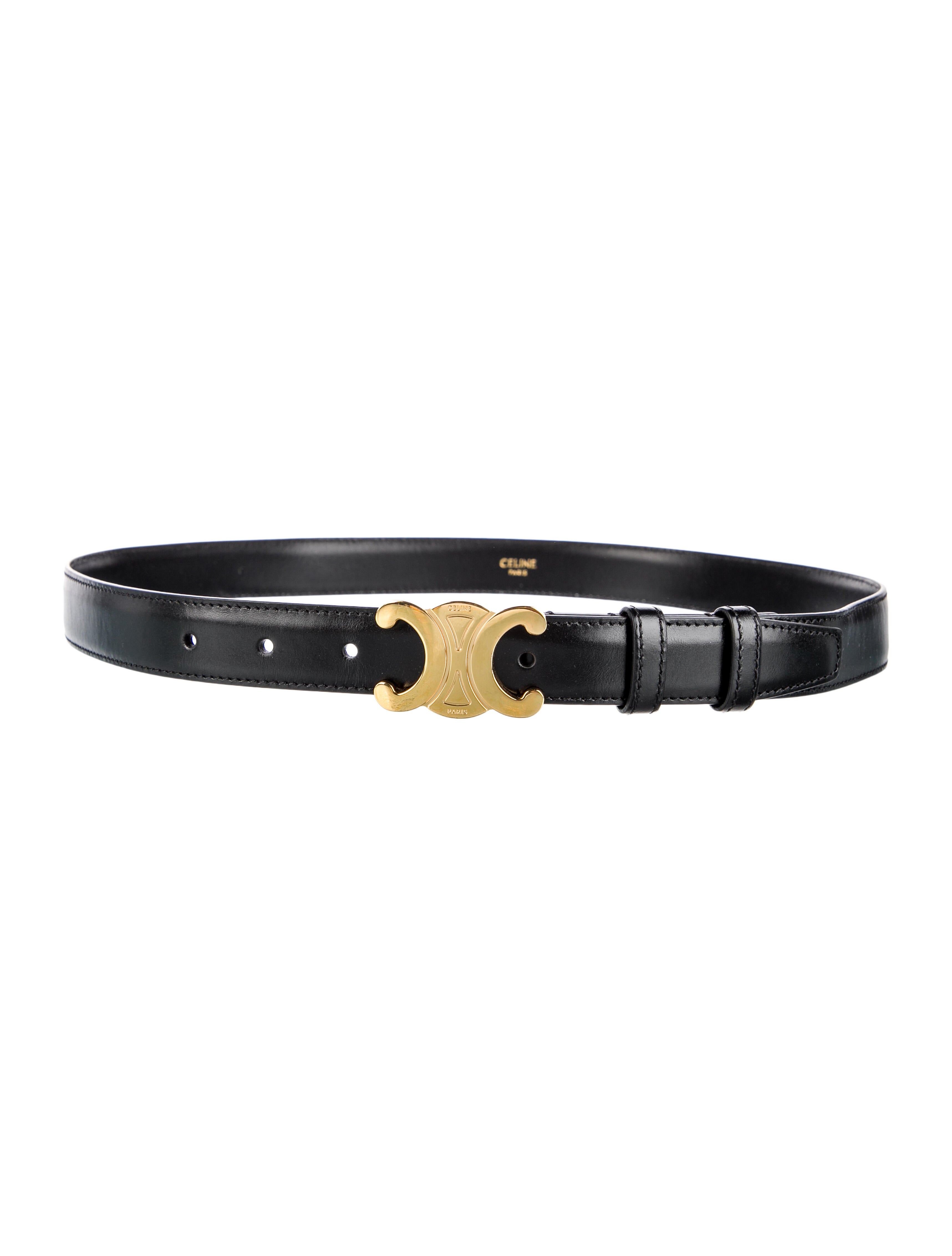 Celine Skinny Leather Belt