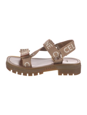 Celine Canvas Printed Gladiator Sandals