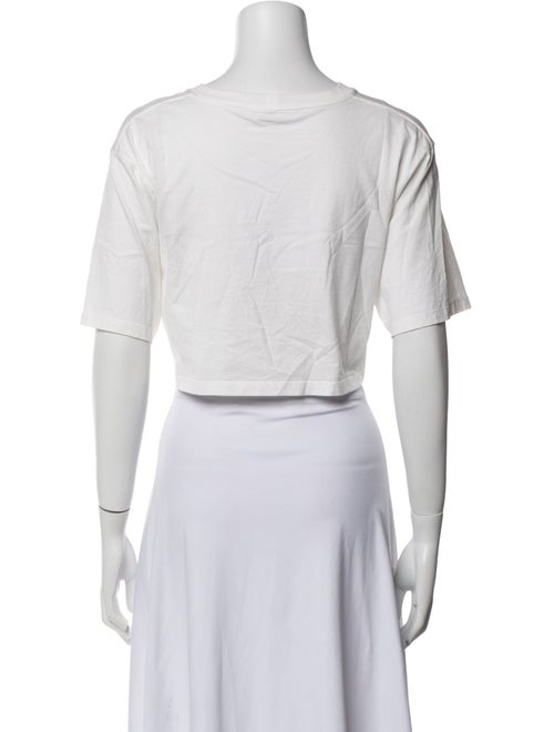 Celine Graphic Print Crew Neck Crop Top