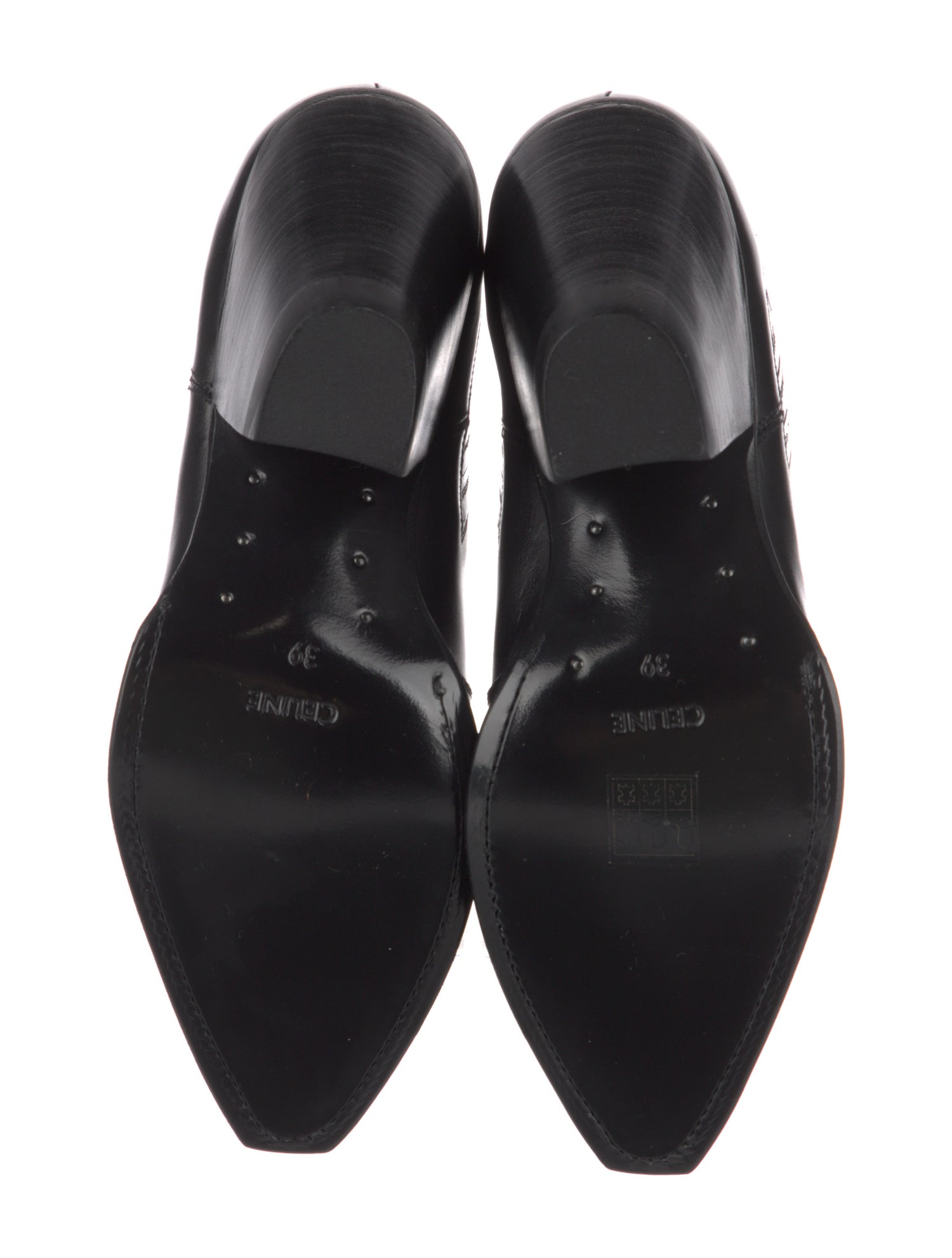 Celine Leather Western Boots