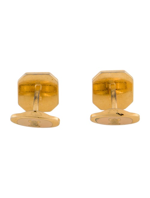 Celine Vintage Enamel Two Tone Cufflinks