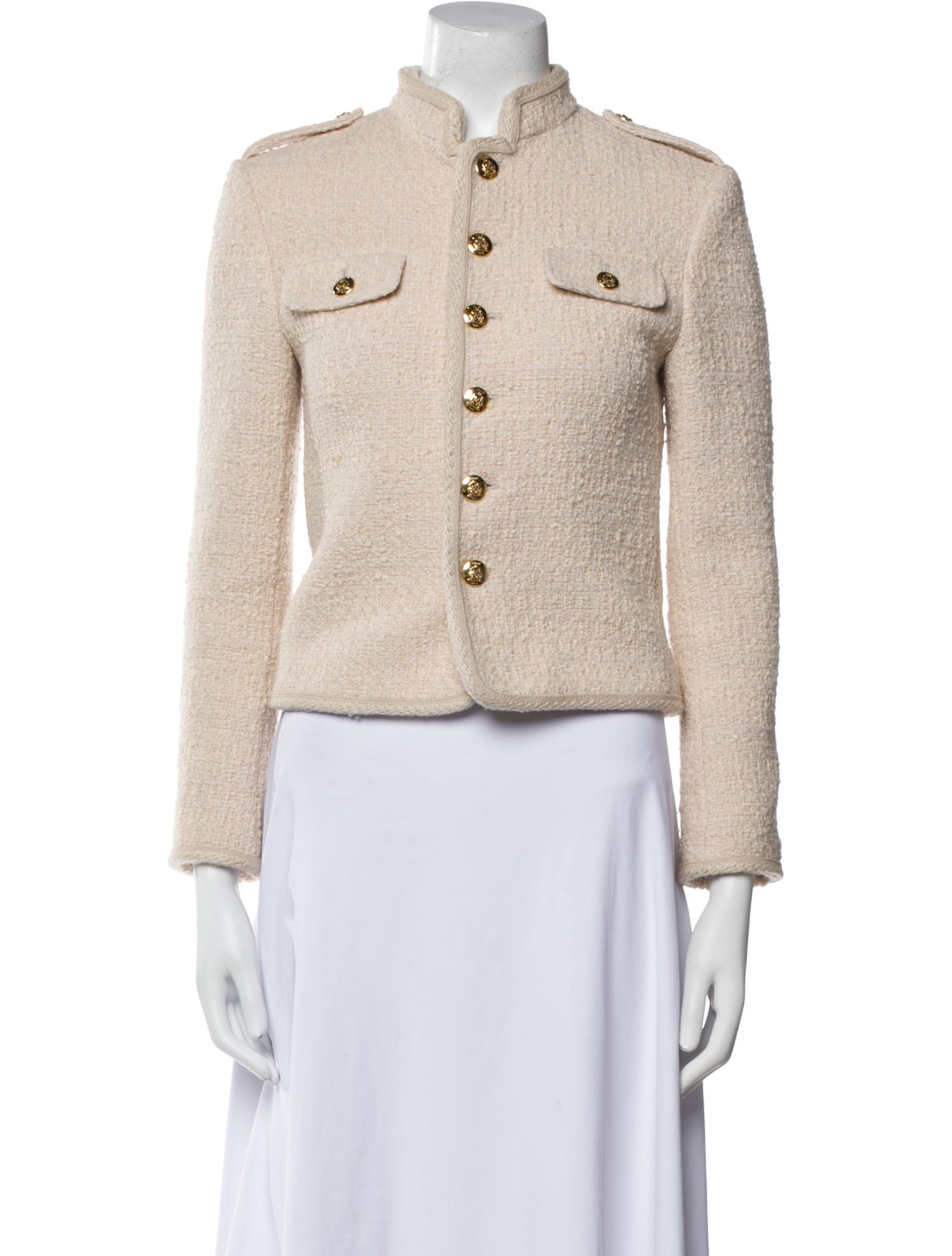 Celine Wool Tweed Pattern Evening Jacket