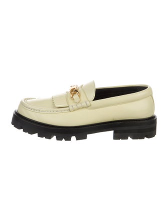 Celine Horsebit Accent Leather Loafers