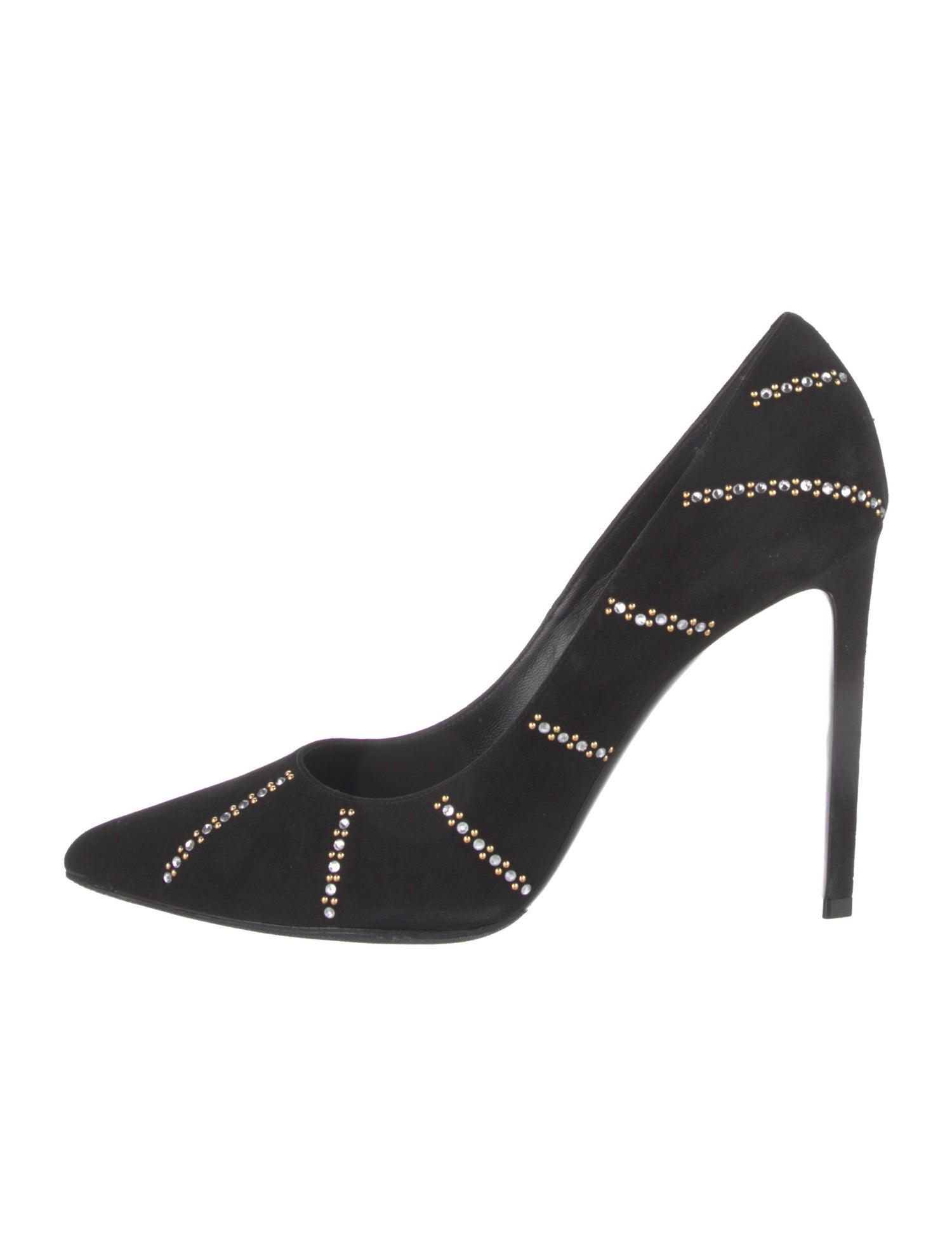 Celine Suede Crystal Embellishments Pumps
