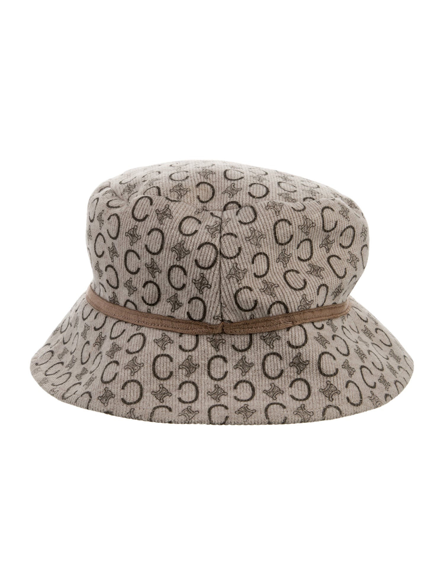Celine Kids' neutral and black printed bucket hat