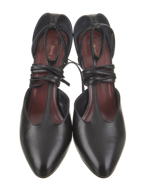Celine Leather T-Strap Pumps