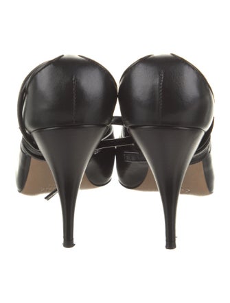 Celine Leather T-Strap Pumps