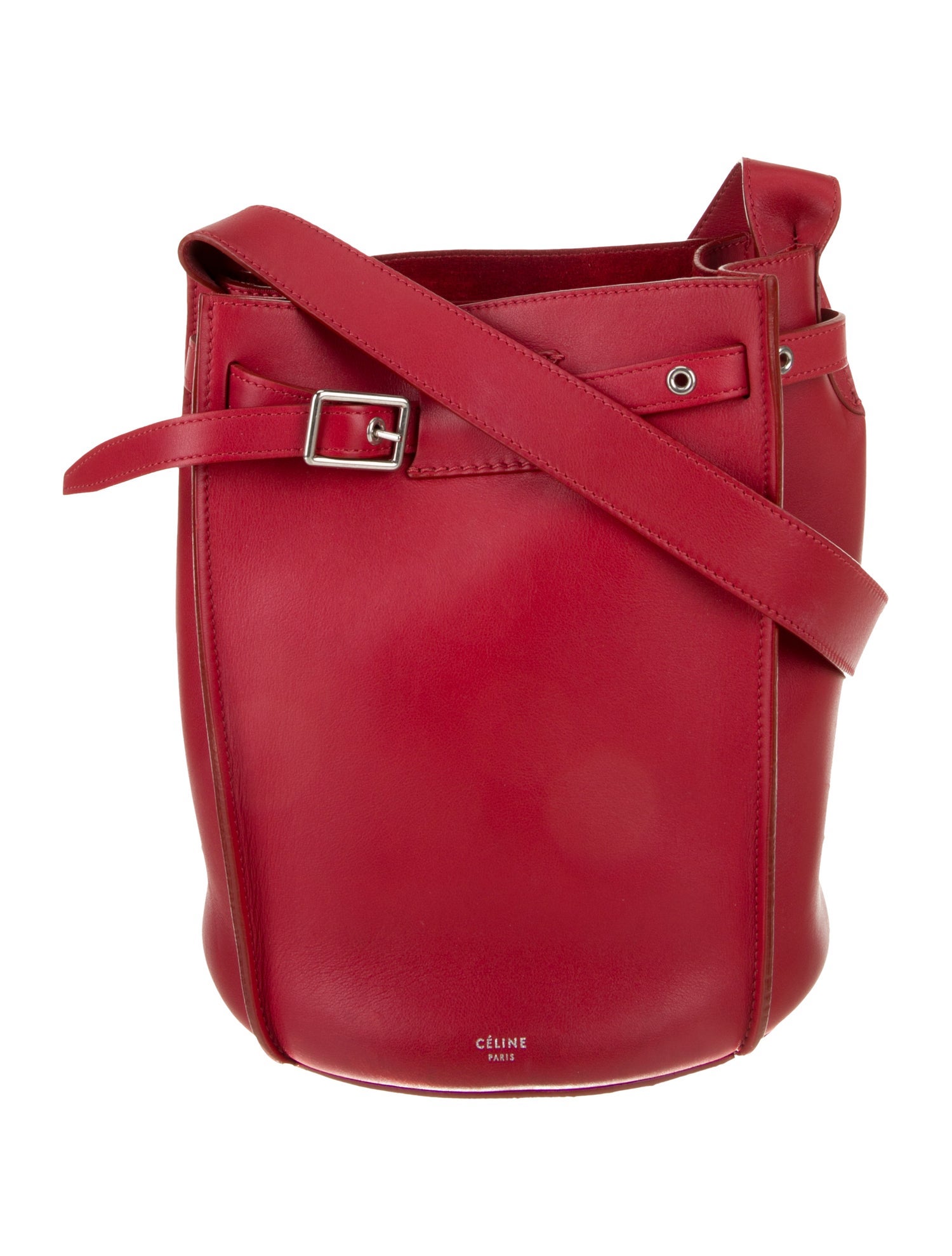 Celine Leather Big Bucket w/Strap Nano