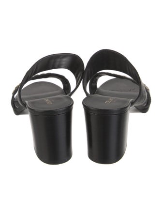 Celine Leather Studded Accents Slides