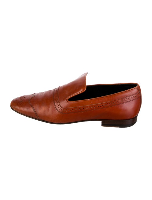 Celine Leather Lasercut Accents Loafers