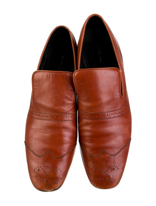 Celine Leather Lasercut Accents Loafers
