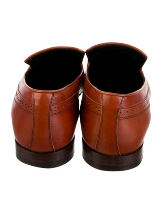 Celine Leather Lasercut Accents Loafers