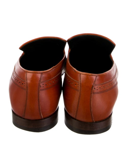 Celine Leather Lasercut Accents Loafers