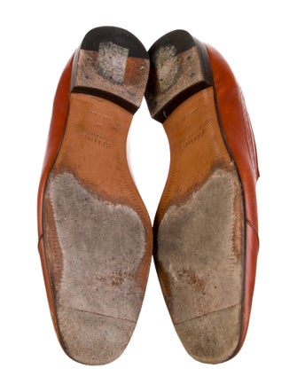 Celine Leather Lasercut Accents Loafers