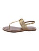 Celine Leather T-Strap Sandals