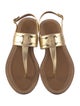 Celine Leather T-Strap Sandals