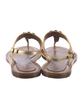 Celine Leather T-Strap Sandals