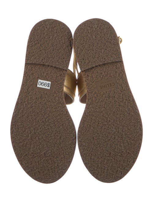 Celine Leather T-Strap Sandals