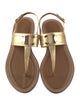 Celine Leather T-Strap Sandals