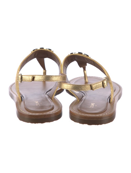 Celine Leather T-Strap Sandals