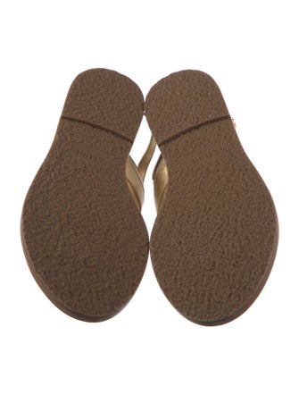 Celine Leather T-Strap Sandals