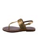 Celine Leather T-Strap Sandals