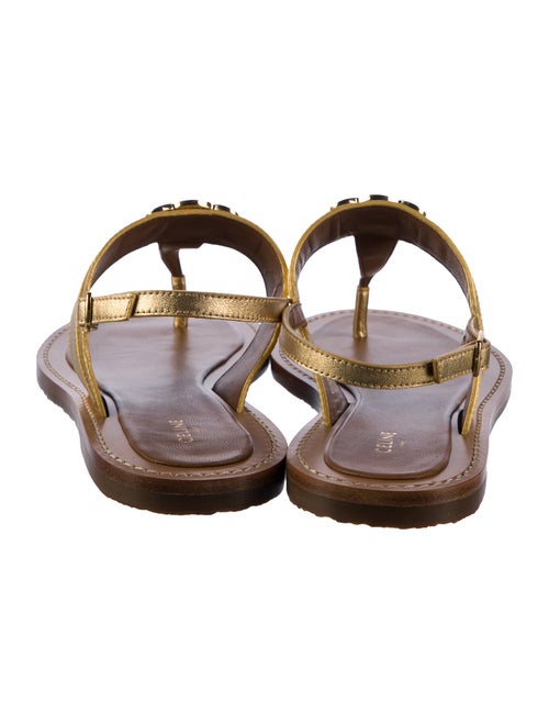 Celine Leather T-Strap Sandals
